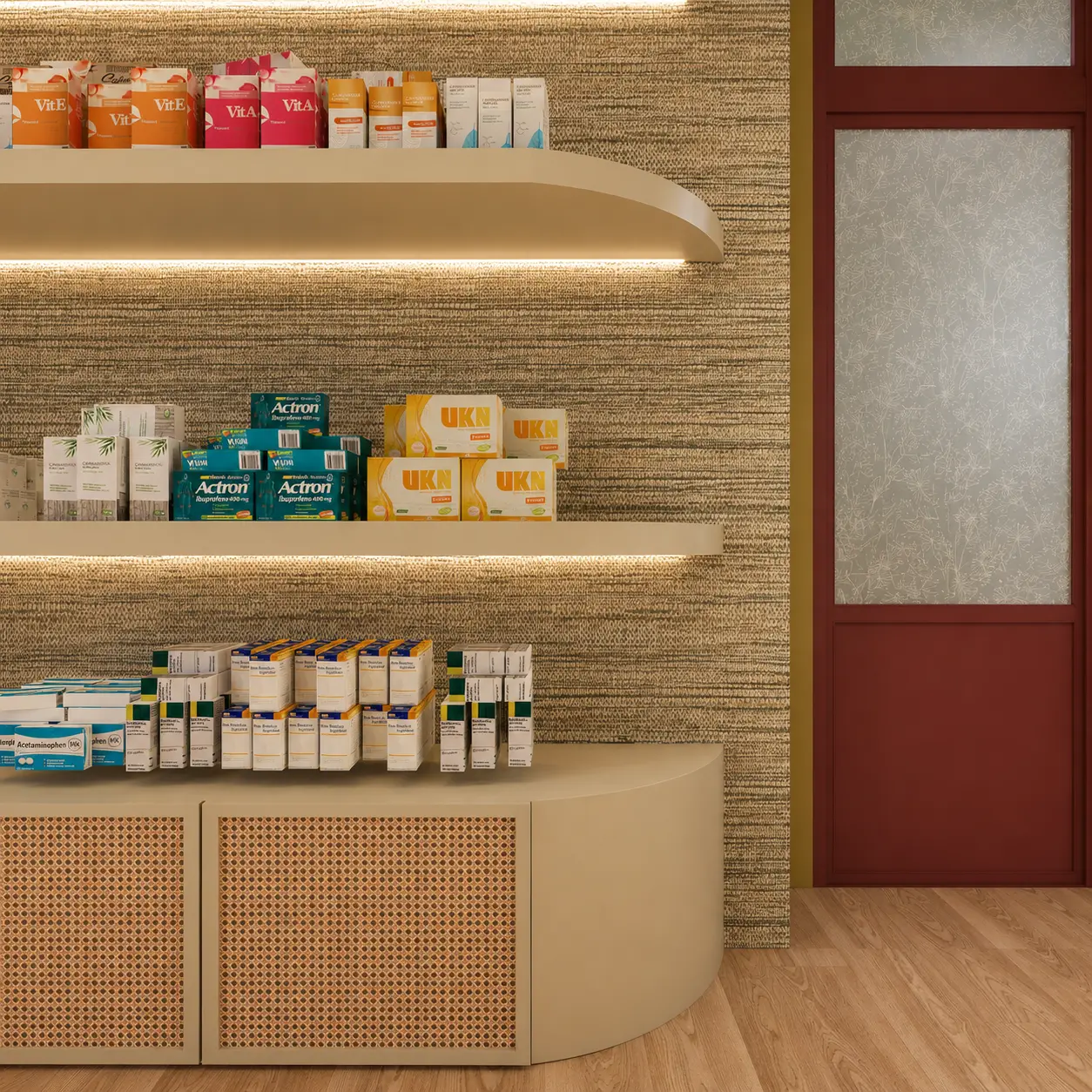 Naturovida — Prateleiras iluminadas
