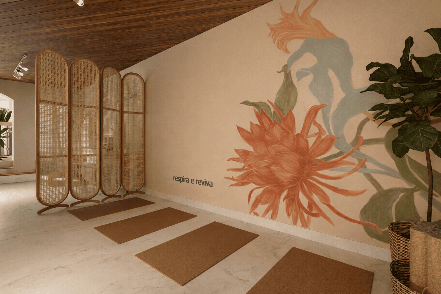 Reviva Pilates — Mural e estúdio